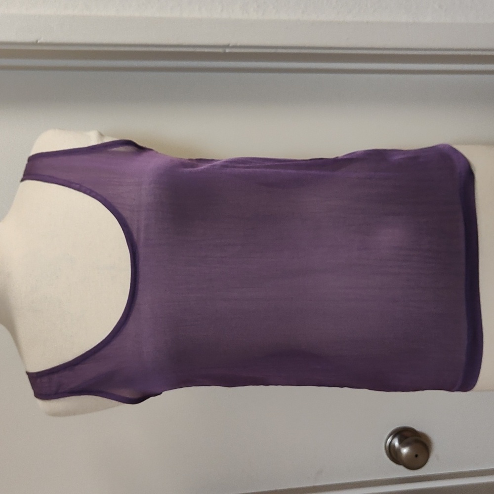 Sheer Lavender Tank Top M